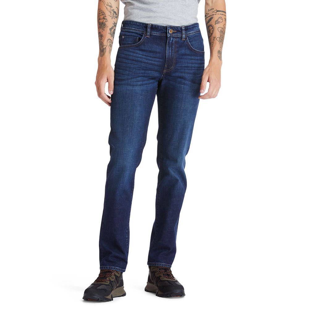 Timberland Mens Pants Sargent Lake Slim Denim Jeans - Navy - India LI4182967